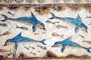 Akrotiri dolphins in Knossos palace